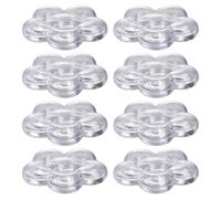 Abaodam Set 8 Pezzi Scatole di Sottoimballaggio a Sei Scomparti a Forma di Fiore per Correttore e Ombretti, Leggere e Resistenti in Ps e Alluminio per Trucco DIY