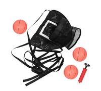 Abaodam Set Canestro da Basket per Trampolino con 3 Palloni e Pompa, Supporto Pieghevole in Telaio Robusto, Kit Sportivo per Giochi Indoor e Outdoor