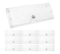 Abaodam Set da 10 Custodie per Occhiali in Plastica Leggere con Bottone, Facili da Trasportare, per Uso Viaggio, Astuccio Trasparente per Occhiali da Sole da Vista