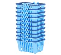 Abaodam Set da 10 Mini Cestini Portaoggetti in Plastica Blu per Casa delle Bambole, Accessori Miniatura Realistici per Decorazione Giocattoli Scala 1/6/12