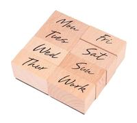 Abaodam Set da 16 Pezzi Timbri in Gomma e Legno Lettere e Abbreviazioni della Settimana, Timbri Fai da Te per Album di Diario e Scrapbooking, Materiale Artigianale Creativo e Progetti