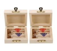 Abaodam Set da 2 Scatole in Legno per Chioma Fetali e Cordone Ombelicale Contenitore Commemorativo per Ricordo del Primo Taglio di Chioma Custodia per Ragazzo Ragazza come Regalo e