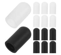 Abaodam Set da 20 Smorzatori per Bacchette in Silicone Nero e Bianco, Punte Silenzianti per Esercitarsi la Batteria, Accessori per Percussioni Protezione Pelli e Stabilità