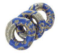 Abaodam Set Da 3 Cuscini in Cotone Per Ciotole Tibetane, Supporto Rotondo Rosso Diametro 10 Cm, Tappetino Decorativo Per Campane Sonore Buddhismo, Leggero e Portatile Per Meditazione