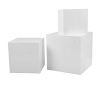 Abaodam Set da 3 Supporti Cubo Acrilico Trasparente per Esposizione, Scatole Espositive Multifunzionali per Dolci, Bomboniere e Oggetti da Collezione, Organizer Versatile per Casa,