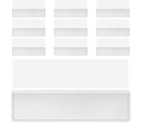 Abaodam Set da 30 Tasche Adesive Trasparenti Porta Etichette Impermeabili con 30 Cartoncini Chiari, Buste per Etichettatura Scaffali e Ufficio per Organizzazione Magazzino e Biblioteca