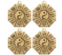 Abaodam Set da 4 Ciondoli Amuleto Ottagramma in Ottone Ciondolo Tai Chi Fai da Te per Collane Bracciali e Portachiavi Decorazioni Taoiste per Protezione e Feng Shui