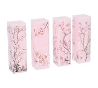 Abaodam Set da 4 Contenitori Vuoti per Rossetto in Plastica Satinata, Tubetti per Balsamo Labbra Eleganti in Stile Classico Cinese, Facili da Riempire per Viaggi