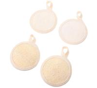Abaodam Set da 4 Dischetti Esfolianti Viso in Luffa Naturale 8,5x8,5 Cm, Spugna Scrub Esfoliante per Pulizia Profonda, Morbidi e Riutilizzabili, la Cura Quotidiana della Pelle