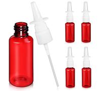 Abaodam Set da 5 Pezzi Bottiglie Spray Ricaricabili 30ml in Pet Rosso, Piccole Bottiglie Spray Resistenti per Viaggio e Uso Quotidiano