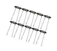 Abaodam Set da 50 Picchetti di Terra Zincati a u in Acciaio, Guarnizioni per Giardinaggio e Prato, per Fissaggio Telo Pacciamatura, Uso Esterno e Giardino, Resistenti e Pratici