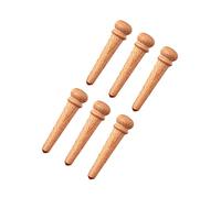 Abaodam Set da 6 Piroli Ponte per Chitarra Acustica in Acero Marrone, senza Attrezzi, Migliora la Qualità del Suono, Adatto per Sostituzione sulla Chitarra Folk