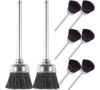 Abaodam Set da 8 Spazzole la Pulizia delle Punte per Trapano Unghie, Setole Resistenti e Flessibili per Manicure Professionale Art Fai da Te, Accessori per Saloni e Scuole di Bellezza