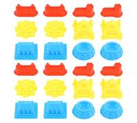 Abaodam Set da Gioco Sabbia 30 Pezzi, Stampi per Castello di Sabbia in Plastica Spessa, Kit Costruzione Spiaggia Portatile per Attività All’aperto e Lavoretti Creativi Colore Casuale