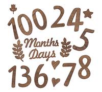 Abaodam Set Di 18 Accessori Per Foto in Legno Per Neonati Con Numero Di Nascita Robusti E Riutilizzabili Sicuri Per I Più Piccoli