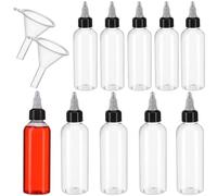 Abaodam Set di 2 Bottiglie Squeeze in Pet da 100 Ml e 60 Ml Beccuccio a Punta, Tenuta e Antileak per Cucina e Condimenti