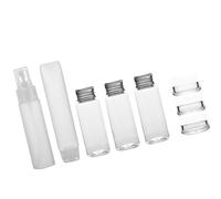 Abaodam Set di 8 Bottigliette da Viaggio 50ml con Spray Nebulizzatore Fine, Contenitori Ricaricabili in Pet per Cosmetici, con Borsa a Zip, per Uso Domestico e Outdoor