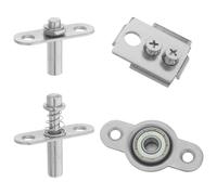 Abaodam Set di Accessori per Porte Pieghevoli in Acciaio Inossidabile Perno Pivotante Regolabile, Supporto Resistente e Funzionamento Silenzioso per Porte Divisorie Interne