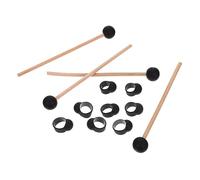 Abaodam Set di Bacchette per Batteria Leggere Proteggi Dita in Silicone e Legno, 12 Pezzi, Comodo da Indossare per Accessori Musicali per Batteristi Principianti