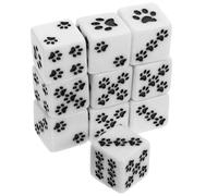 Abaodam Set Di Dadi D6 Da 16 Mm: 10 Dadi Standard A 6 Facce Con Zampa Di Gatto Dadi Standard A Forma Di Zampa Di Gatto Oggetti Di Scena Per Attività Wow Insegnamento Della Matematica