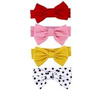 Abaodam Set Di Fasce Per Per Neonata 4 Pezzi Con Fiocco Per Neonati E Bambini Piccoli Casuali