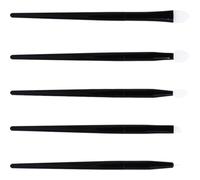 Abaodam Set di Pennelli per Trucco in Silicone Nero, Resistente e Portatile, Tubo in Alluminio e Manico in Abs, per Uso Professionale e Quotidiano