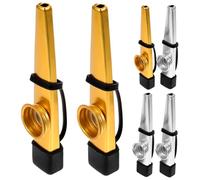 Abaodam Set Di Strumenti Musicali Kazoo in Metallo 6 Pezzi Per Bambini E Adulti Con Borsa Per Il Trasporto Facili Da Suonare Per Chitarra E Ukulele