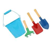 Abaodam Set Giocattoli da Spiaggia per Secchiello in Ferro e Kit Pala in Legno Colorati, Kit Estivo per Giochi di Sabbia e Attività All’aperto Colore Casuale Colore Casuale