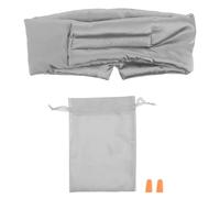 Abaodam Set Maschera per Dormire Antirumore con Fascia Regolabile Seta Imitata, Copri Occhi Morbido con Tappi per Orecchie e Custodia, per Sonno Notturno, Viaggi e Relax