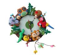 Abaodam Set Materiali Fai da Te per Orologio da Parete Animali della Foresta in Non Tessuto Accessori per Lavori Manuali Decorazione per Feste e attività Creative Genitori-Figli