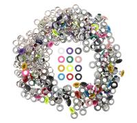 Abaodam Set Occhielli Metallici per Tessuto 5 Mm Multicolore 200 Pezzi Anelli Protettivi e Ganci per Stivali, Kit Borchie per Abbigliamento e Accessori per Progetti di Colore Casuale