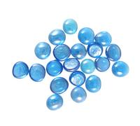 Abaodam Set Perline Piatte in Vetro Blu 17-20mm Multifunzione Decorazioni Eleganti per Acquario e Decorazioni la Casa
