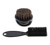 Abaodam Set Spazzola per Barba e Collo Nero in Plastica Setole Morbide la Pulizia del Capelluto e Cura della Pelle Sensibile, per Barberia e Grooming Maschile