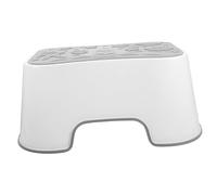 Abaodam Sgabello Wc Bianco in Pp Antiscivolo Buona Capacità di Carico e Facile da Pulire, Elegante e Chic, per Bagno e Uso Quotidiano