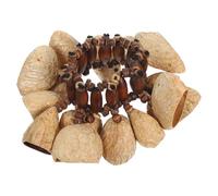 Abaodam Sonaglio Africano Gusci di Noce Naturali Strumento Musicale Percussione Mano Accessori per Yoga e Danza Braccialetto Shaker Tribale per Festival e Feste