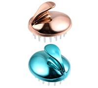 Abaodam Spazzola Massaggiante per Cuoio Capelluto Manico Set 2 Pezzi Silicone per Esfoliazione e Pulizia Profonda Adatta a Adulti e Uso Quotidiano e Viaggi