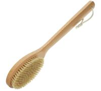 Abaodam Spazzola per Corpo Scrub Esfoliante Delicato Setole di Cinghiale e Manico in Faggio Beige la Pulizia della Schiena Sotto la Doccia