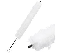 Abaodam Spazzola per Flauto in Cotone Bianco con Manico ad Anello, Pulitore per Strumenti a Fiato, Accessorio Leggero per Pulizia Interna Flauto, per Cura Strumenti Musicali