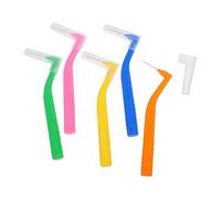 Abaodam Spazzolini Interdentali Angolati a L 5 Pezzi Setole Morbide per Pulizia Gengive Spazzolino Interdentale Portatile in Nylon e Acciaio per Igiene Orale Quotidiana e Apparecchio