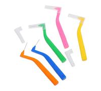 Abaodam Spazzolini Interdentali L-shape 5 Pezzi in Acciaio Inossidabile e Nylon per Pulizia Profonda tra Denti e Rimozione Residui per Viaggi e Attività Outdoor