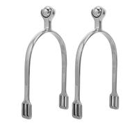 Abaodam Speroni per Cavallo in Acciaio Inossidabile con Sfera Rotante, Speroni da Equitazione Inglesi Regolabili per Principianti, Accessori per Stivali da Cowboy e Trail Riding, Coppia