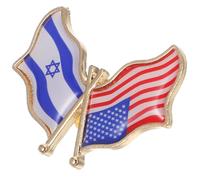 Abaodam Spilla da Bavero Bandiera di Israele e Statunitense Spilla Commemorativa Amicizia tra Nazioni Distintivo Patriottico Doppia Bandiera
