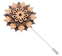 Abaodam Spilla da Colletto in Legno e Metallo per Uomo, Design Elegante e Distintivo, per Matrimonio e Abbigliamento Elegante, Aggiunge Stile Unico e Si Distingue nella Folla