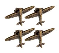 Abaodam Spilla per Aereo Vintage in Lega 4 Pezzi Design Raffinato e Chiusura Sicura, per Riunioni di Lavoro e Accessori da Viaggio per Piloti e Assistenti di Cabina
