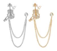 Abaodam Spilla Violino Brooch Pin in Lega Creativa per Abbigliamento Sciarpe e Cappelli Decorativa per Donna per Compleanni e Natale