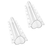 Abaodam Stampi a Forma di Cuore per Cetrioli e Frutta, Set 2 Pezzi Trasparenti in Plastica Durevole, Utensili per Coltivazione Ortaggi, Accessori per Orto Personale e Giardinaggio
