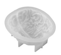 Abaodam Stampo in Silicone per Candele Flessibile e Facile da Sformare Forma di Cervello Umano Spaventoso per Halloween e Lavori Creativi Fai da Te