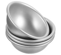 Abaodam Stampo per Dolci Semisferico in Alluminio 4 Pezzi, Teglia per Torte Fai da Te Resistente e Pratica per Preparare Dessert e Budini a Casa