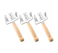 Abaodam Stampo per Ravioli Lavorazione Fine e Resistente in Inossidabile Manico in Quercia, Set 3, Tagliapasta Ergonomico per di Cinesi