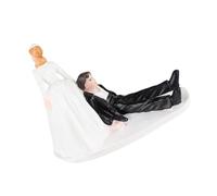 Abaodam Statuina Sposi Torta Nuziale in Resina Scultura Multifunzionale Sposino Fuggitivo per Decorazioni Matrimonio Addobbo Torta e Ambienti Casa Idea Regalo Originale per Nozze e Bridal